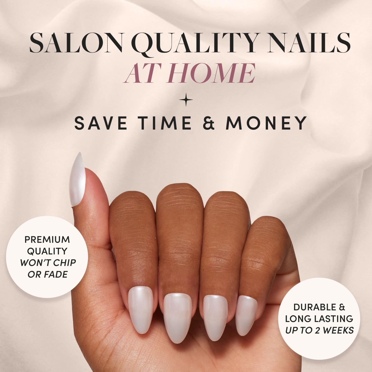Glamnetic Press-On Nails Bundle - Merlot, Hailey & Cosmic | Matte Short Almond Dark Red Nails with Glossy French Tips | Glazed Almond False Nails | Sparkly Black Squoval Fake Nails