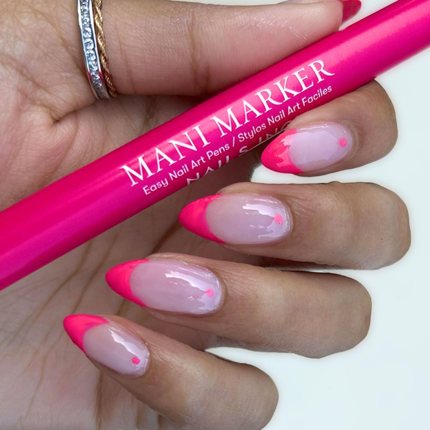 Nails.INC Mani Marker Nail Art Pen Trio, DIY Nail Drawings, Fine Tip, Thin Brush, No Bleed, Manicure Tools, Drawing & Painting, Long Lasting, Vegan, Cruelty Free, Nail Art Pen 3 Piece Set