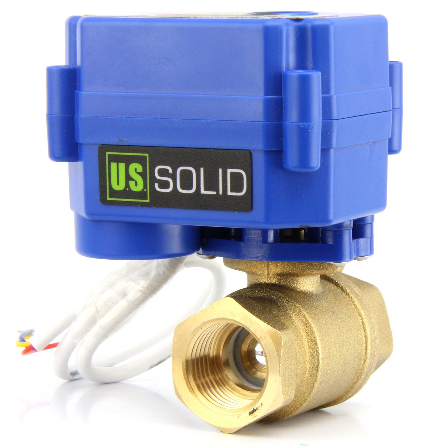 U.S. Solid Motorized Ball Valve- 1/2inches Brass Electrical Ball Valve with Full Port, 9-24V AC/DC and 3 Wire Setup(Pack of 12)