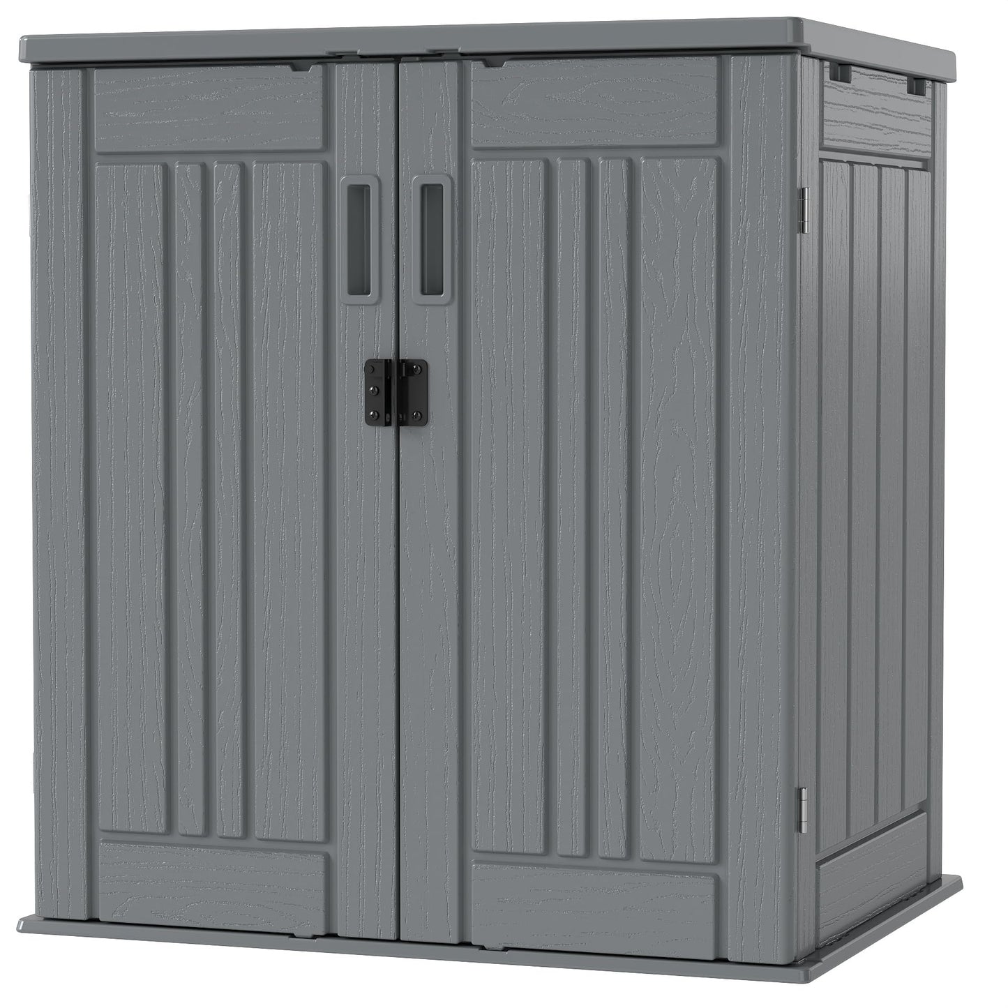 EHHLY Heavy Duty Small Storage Cabinet Outdoor Weatherproof, 14 Cuft Garage Storage Cabinet with 2 Adjustable Shelves, Lockable Kitchen Pantry Closer Organizer, 31Wx23Lx34H, Sage Grey