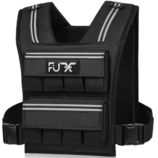 FUFF Adjustable Weighted Vest Men,40 LB Weight Vest for Strength Trainin, Workout Vest Woman with Removable Iron Weights for Walking, Rucking, Running, Exercise