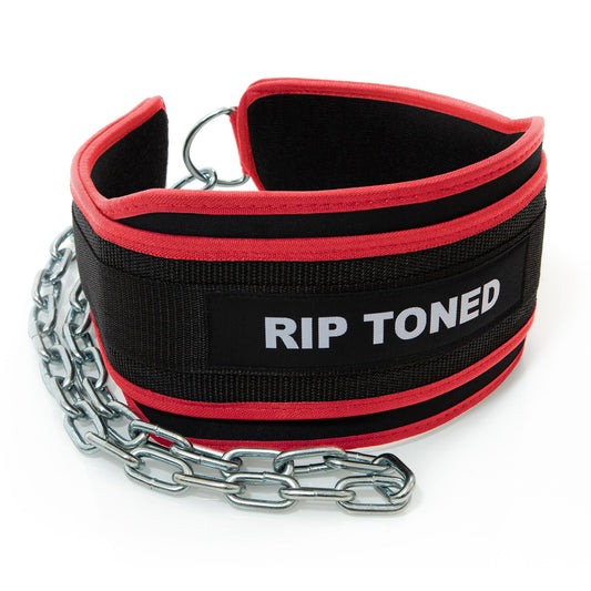 Rip Toned Dip Belt – Weight Lifting Belt with 36" Steel Chain for Dips, Chin Ups & Pullups Heavy Duty | Comfortable Fit | Supports Progressive Overload for Strength & Muscle Gains