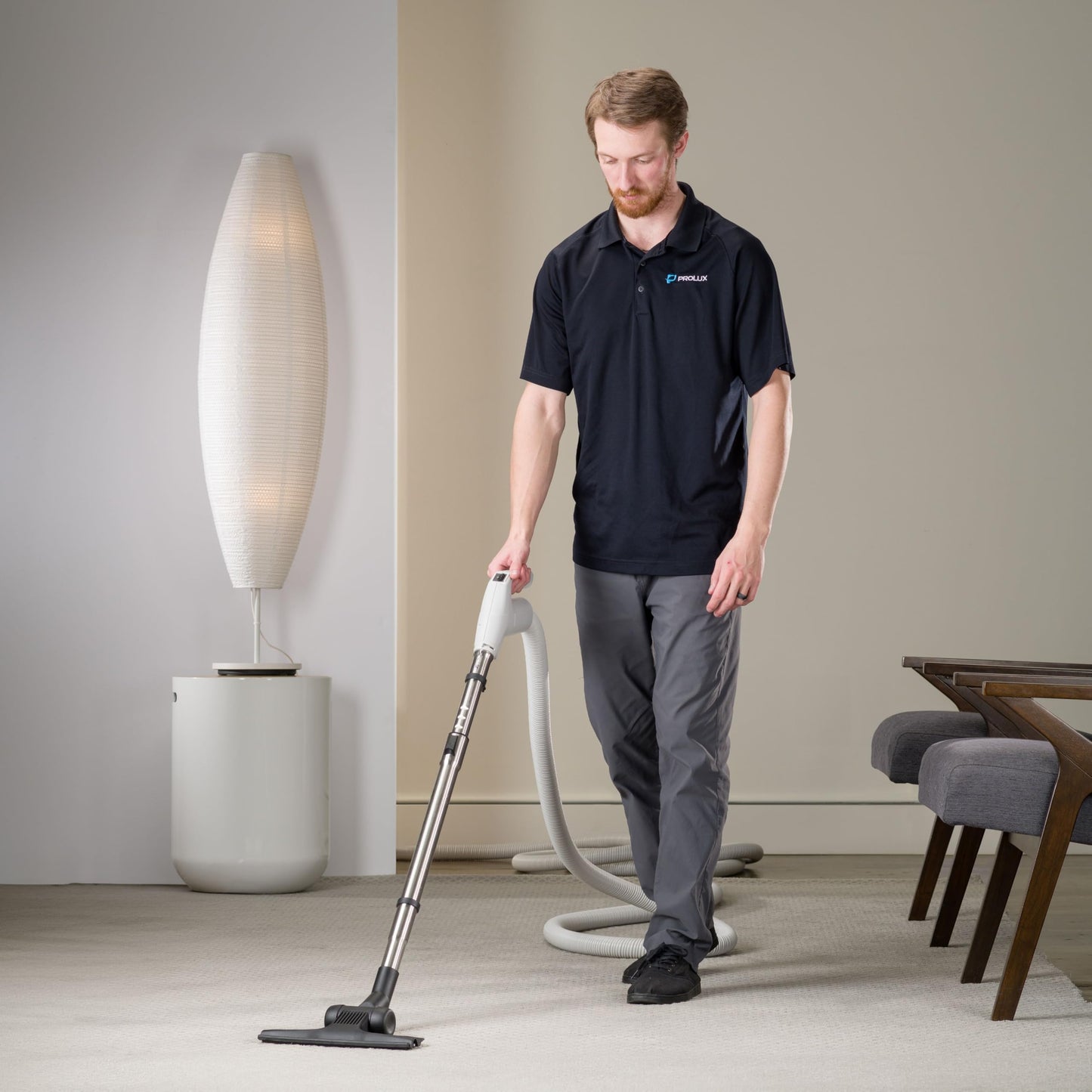 Prolux 30 ft Universal Central Vacuum Kit with Suction Driven Turbo Nozzles - Central Vacuum Hose for Versatile Cleaning on Surfaces - Convenient Central Vac Tools for Upholstery, Stairs & Hard Floors