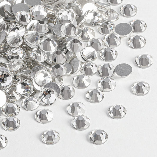 Beadsland 2880pcs Flat Back Crystal Rhinestones Round Gems for Nail Art and Craft Glue Fix, Crystal,SS20,4.6-4.8mm