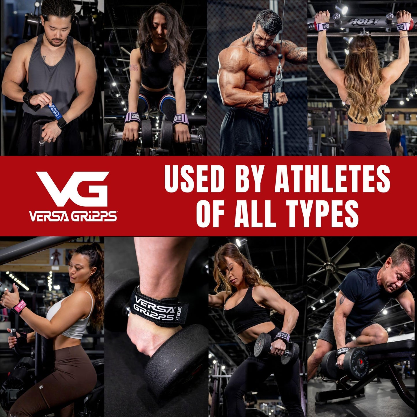 Versa Gripps Classic, Made in USA, Wrist Straps for Weightlifting Alternative, Best Training Accessory, MED/LG, Blue Label