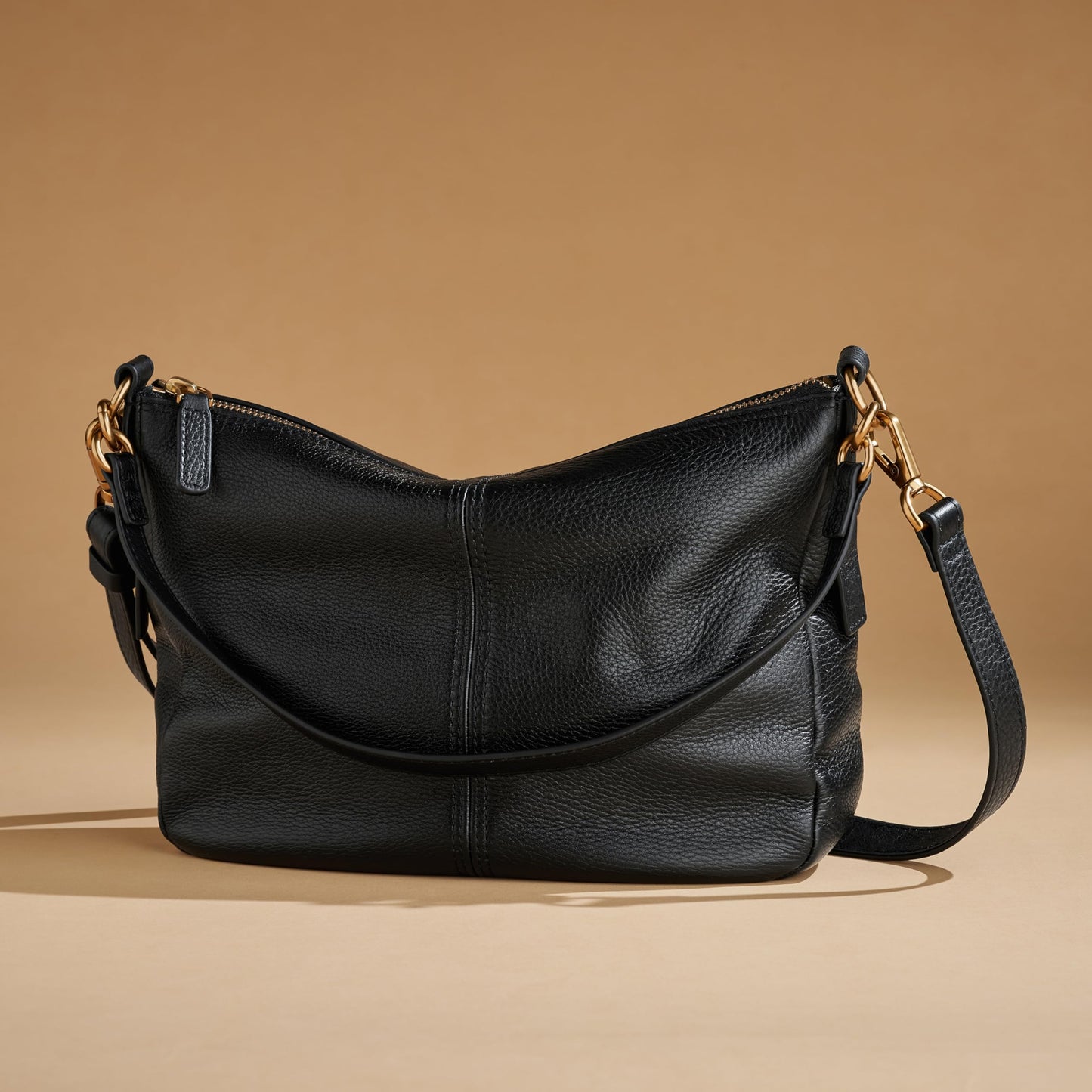 Fossil Women's Jolie Leather Crossbody Purse Handbag, Black (Model: ZB7716001)