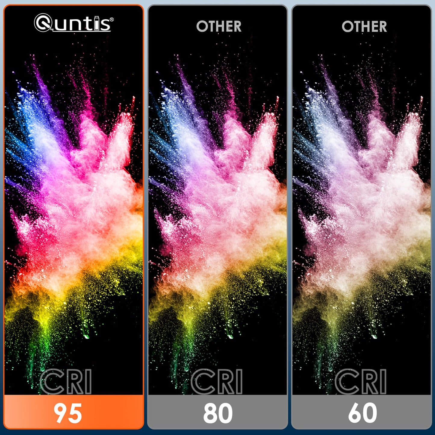 Quntis Monitor Light Bar with Remote, 20.1'' Dual Light Screen Light Bar, Sliding Weighted Clip Fit for All Screens, Adjustable Stepless Dimming, Eye Caring No Glare Gaming Work Desk Lamp, Gray