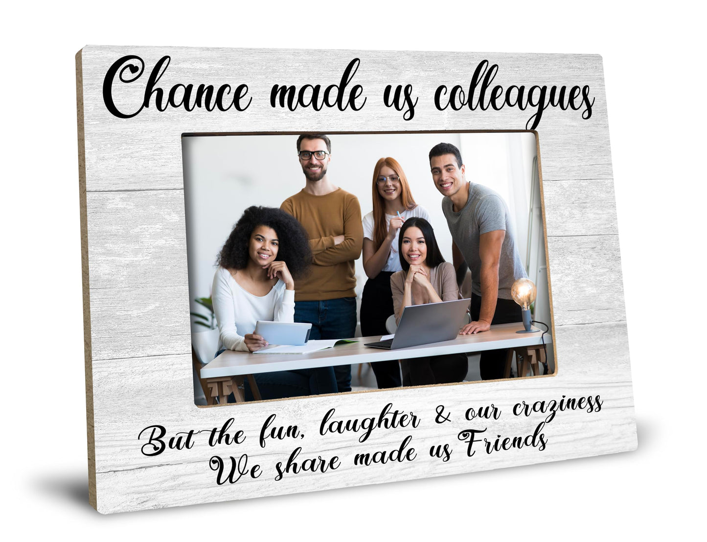 XDFVL Chance Made Us Colleagues Picture Frame, Desk Picture Frames for Office, Picture Frames for Desk at Work, Appreciation Gifts for Coworkers, Employee Appreciation Gifts, Photo Frame 8x10