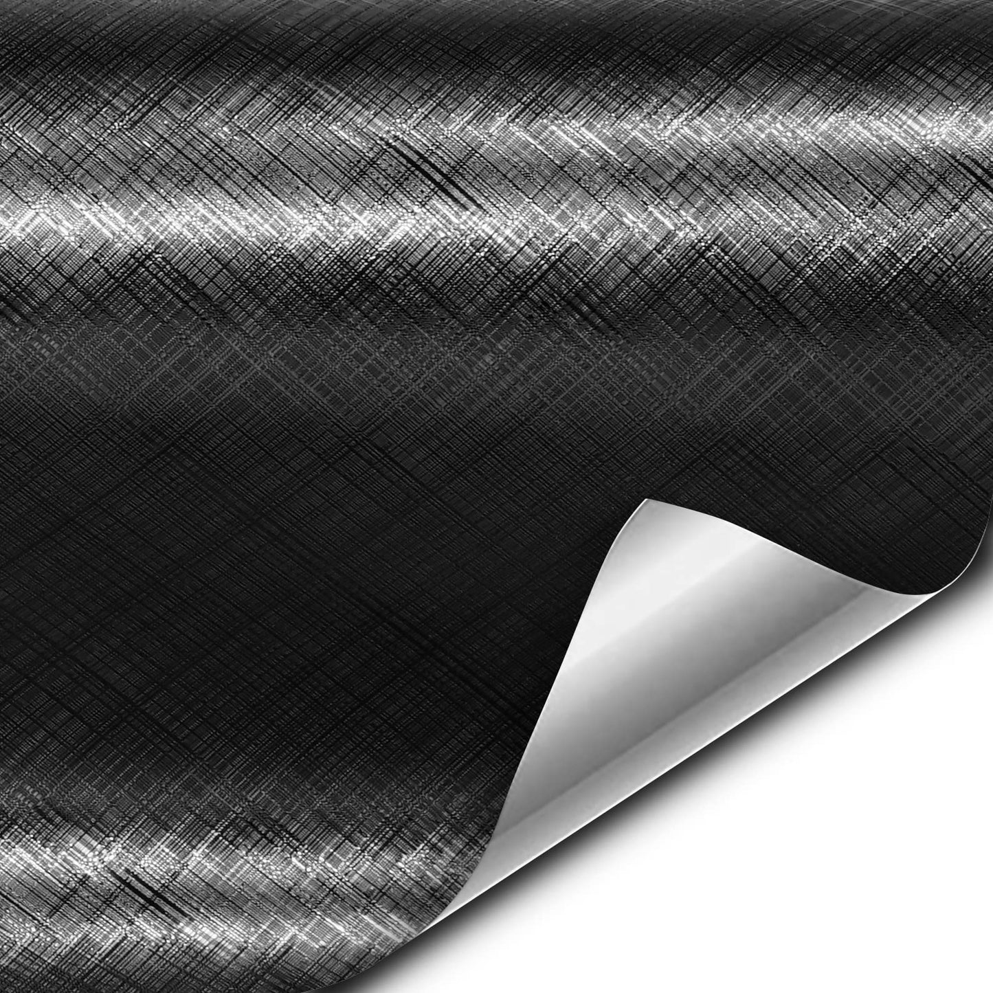 VViViD Black Stealth Plaid Brushed Vinyl Car Wrap Roll 25ft x 5ft