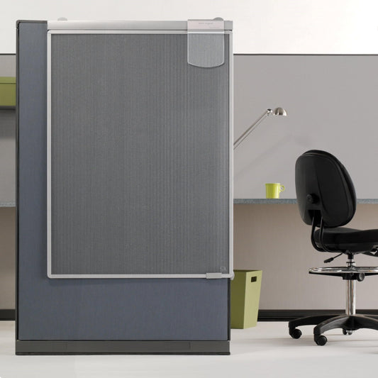 Quartet Workstation Privacy Screen, 36" x 48", For Cubicle or Office, Adjustable Height, Sliding, Sturdy Aluminum Frame, Includes Attachable Whiteboard (WPS1000)