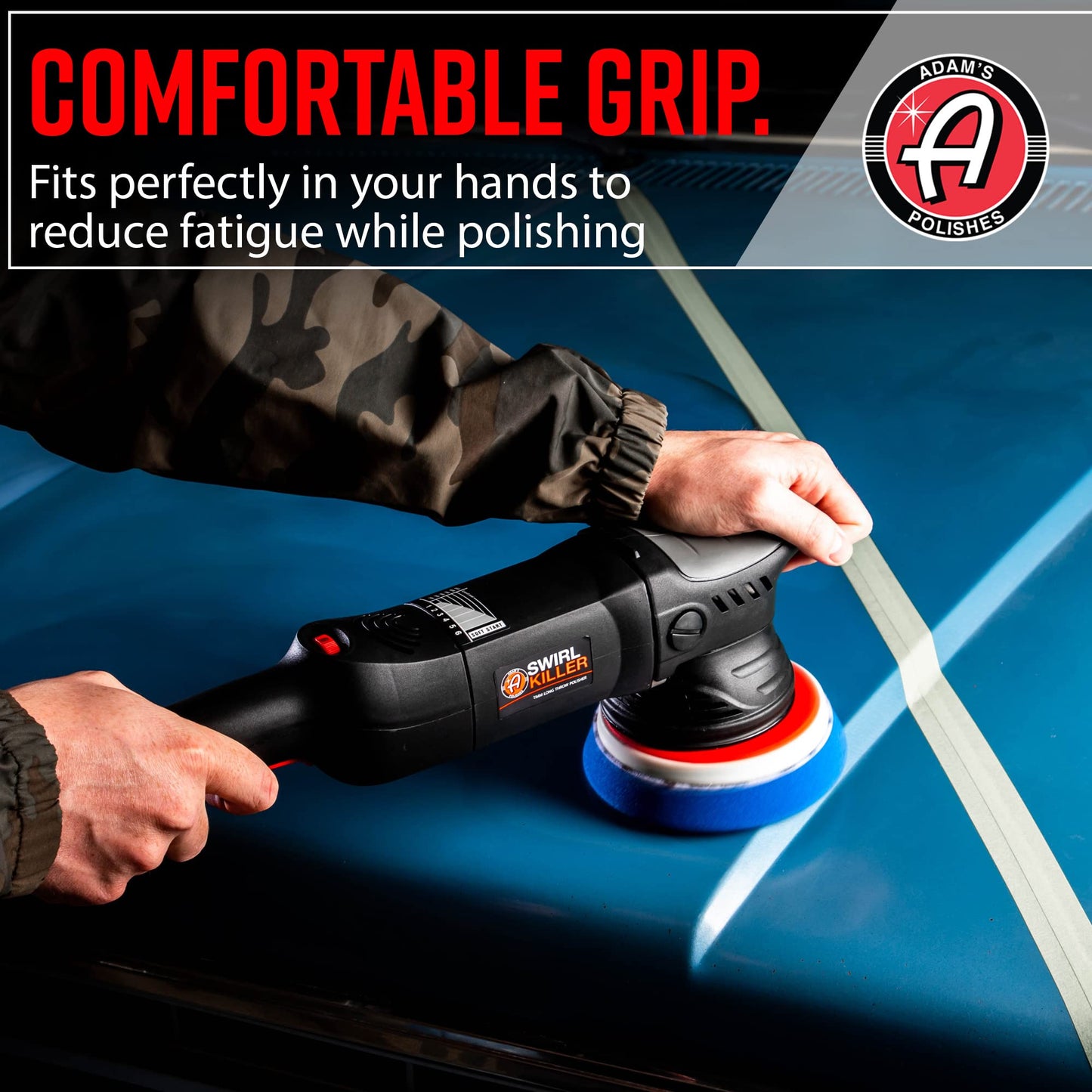 Adam's Polishes Swirl Killer 21mm Polisher - Orbital Polishing Paint Correcting Buffer Tool - Car Scratch Remover, Correcting Polish - Use Post Car Wash Clay Bar & Pre Wax or Ceramic Coating