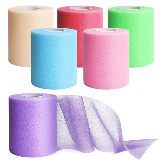 Prewrap Athletic Tape,6 Roll Pre wrap Headbands for Hair Soccer,Foam Underwrap Sports Wrap for Ankles Wrists Hands Knees Elbows 2.75 Inches X 12 Yards