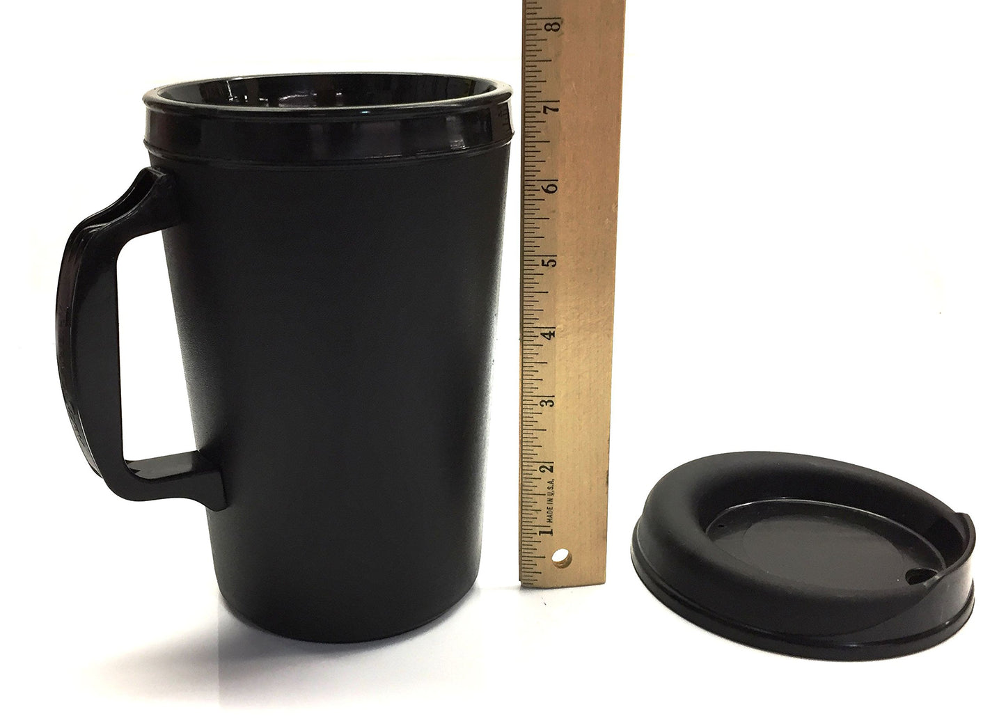 34 Oz ThermoServ Foam Insulated Coffee Mugs - Black