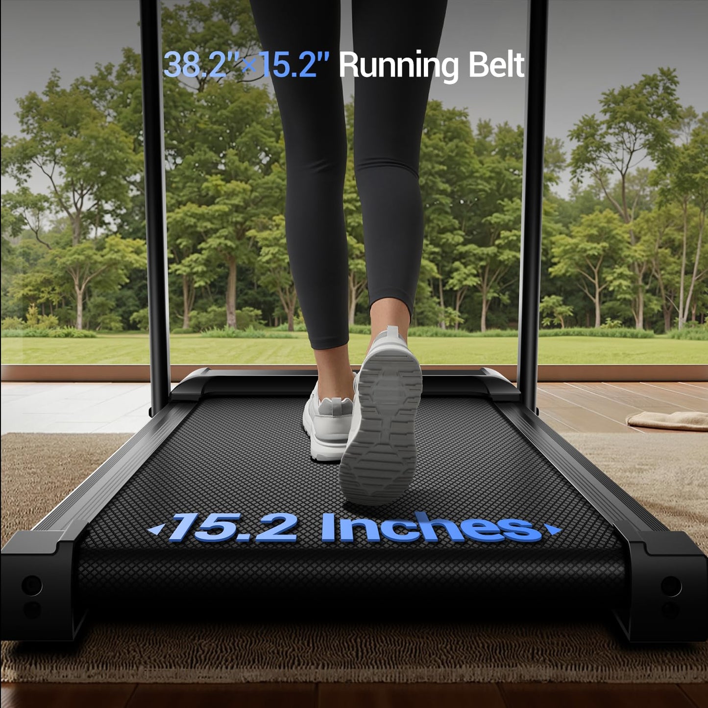 LONTEK 15% Incline Treadmill with Handles, 3-in-1 Portable Treadmills for Home and Office, Foldable Treadmills with 300 Lbs Weight Capacity, 3.0HP Quiet Walking Pad Treadmill, Three Screen