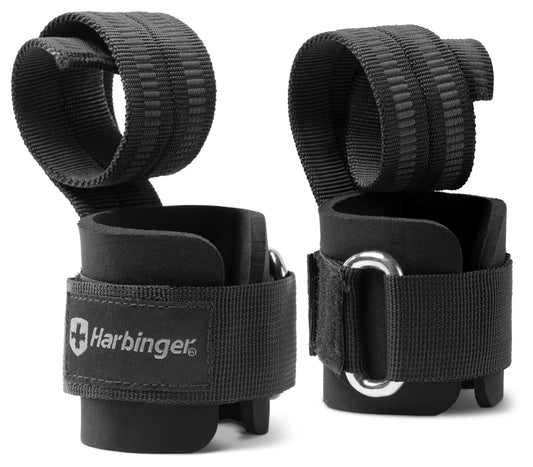 Harbinger 360531 Big Grip No-Slip Nylon Lifting Straps with DuraGrip (Pair), Pro, Black, 11.5 inches