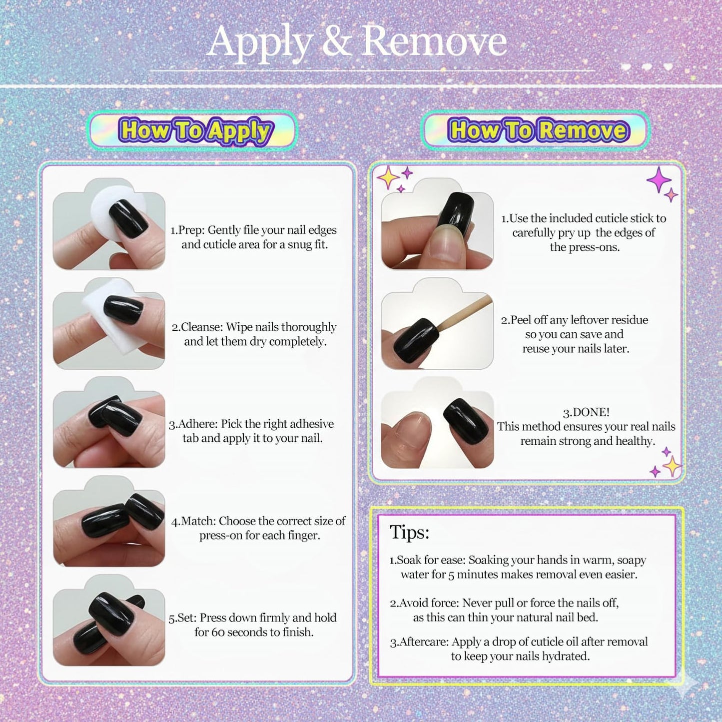 IMSOHOT Medium Almond Press on Nails, Goth Black Bow Design, 24 Pcs Glossy Fake Nails with 3D Ribbon & French Tip Pattern for Women Girls