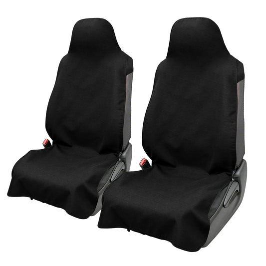 EDIETH 2Pcs Universal Car Seat Covers for Front Seats, Waterproof Sweat Towel Protector Non-Slip Microfiber Liner for Car Truck SUV, Breathable Seat Cushion for Gym Workout Dog Beach Outdoor