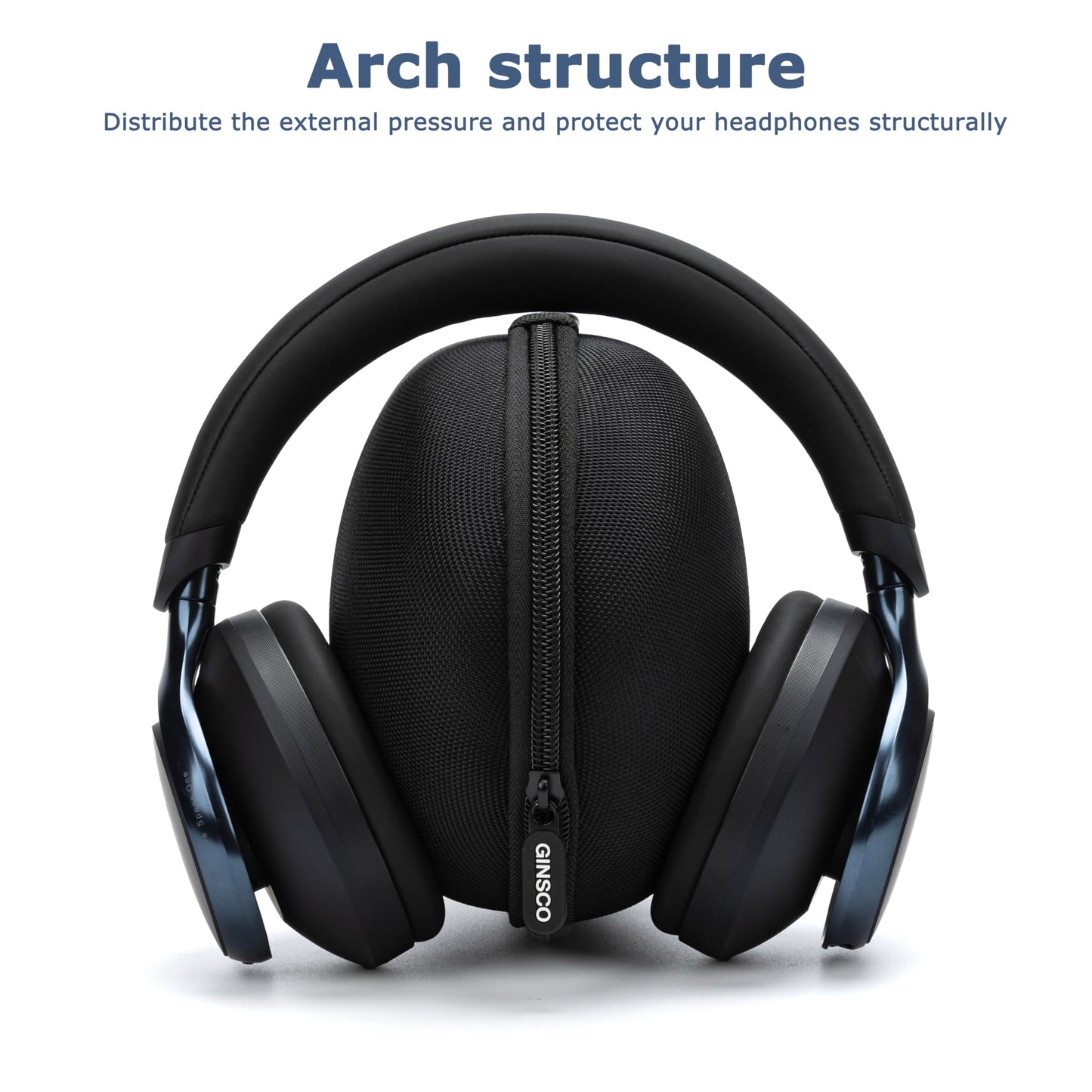 Ginsco Hard Case for Soundcore by Anker, Space One, Active Noise Cancelling Headphones, Arch Case for OneOdio Pro 10/A70/A71, ATH M20X/M30X/M40X, Sony MDR7506 etc Studio Monitor Headphone