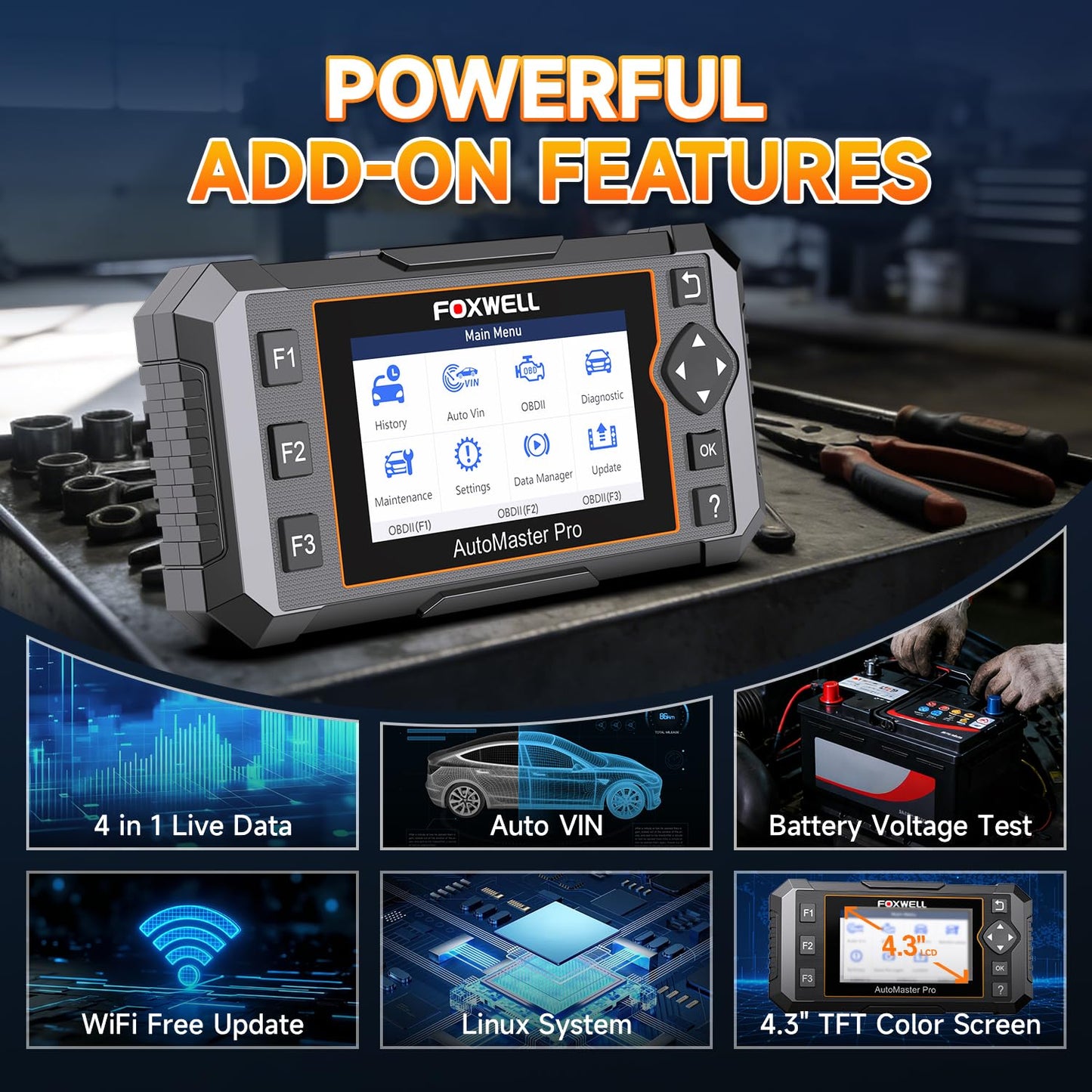 2026 FOXWELL NT614 Elite OBD2 Scanner with 5 Resets ABS Bleeding, SAS Calibration, Oil, EPB, Throttle, Upgrade of NT604 Code Reader Scan Tools, ABS SRS Engine Transmission Battery Test Car Scanner