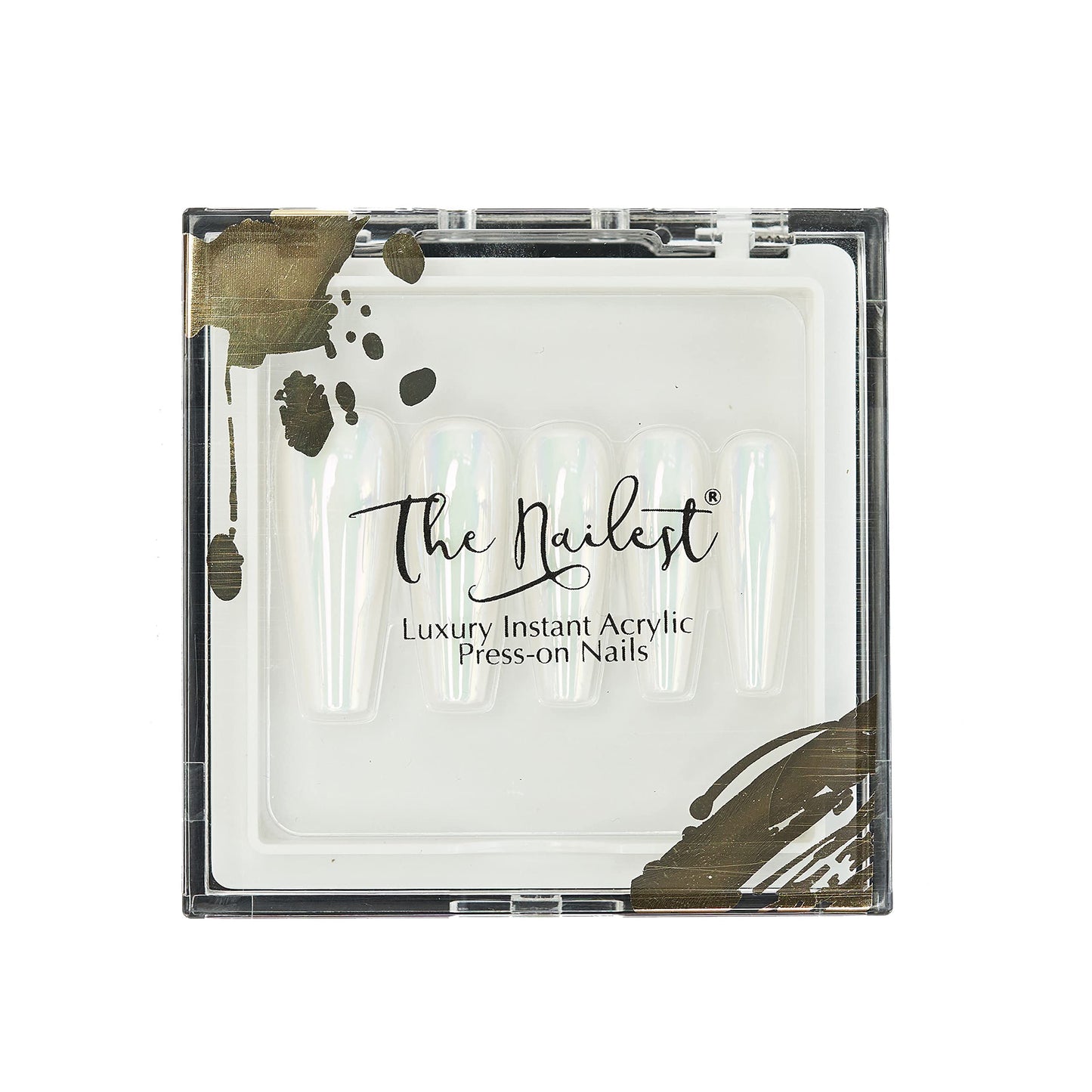The Nailest - Instant Luxury Acrylic Press-on Nails-C-curve Long Coffin- Unicorn Chrome
