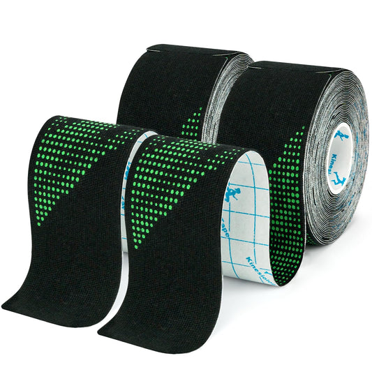 Kinesiology Tape Precut Strips1.5INX16.4ft (40 Strips) – Original Elastic Waterproof Athletic Tape for Muscle Support, Pain Relief for Shoulder Knee Elbow – Latex Free, Breathable (Black)