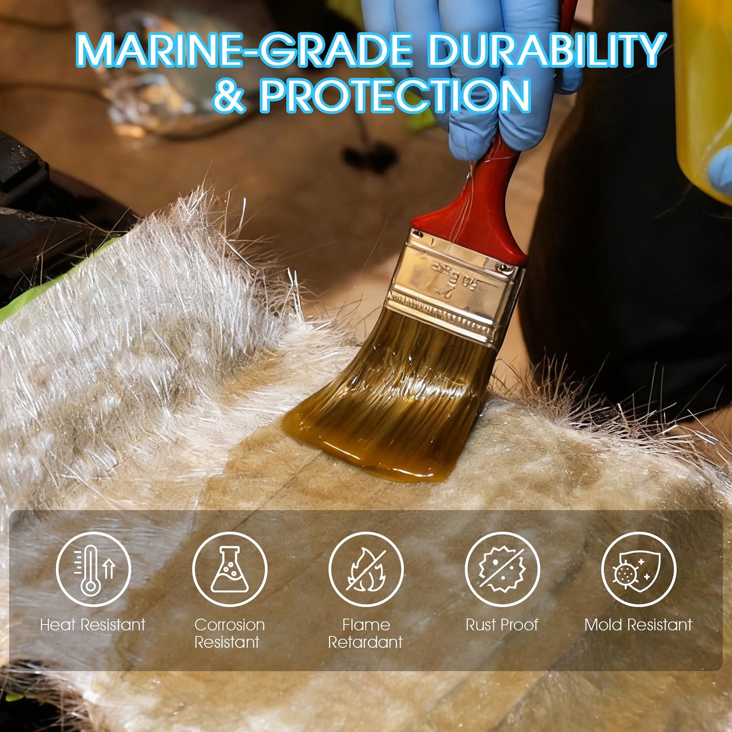 ZXQDRE Fiberglass Chopped Strand Mat Roll 50" x 360", 1 oz CSM Fiberglass Cloth Roll for Boat Repair, Automotive, Waterproof, Resin & Epoxy Compatible Fiber Glass Sheet