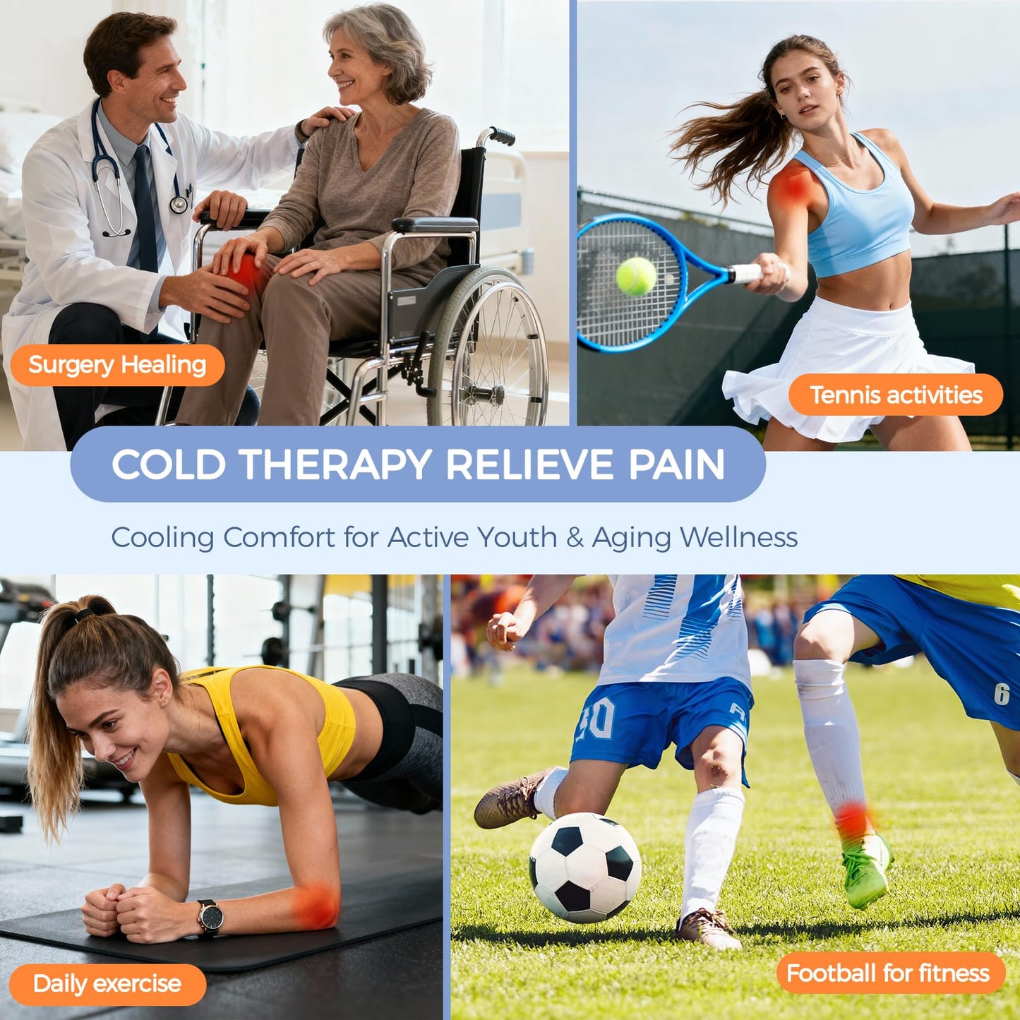 Cold Therapy Machine for Post-Surgery & Sports Injuries, Ice Machine for Knee After Surgery with Digital Control, Ideal for Knee, Shoulder, Back Pain Relief