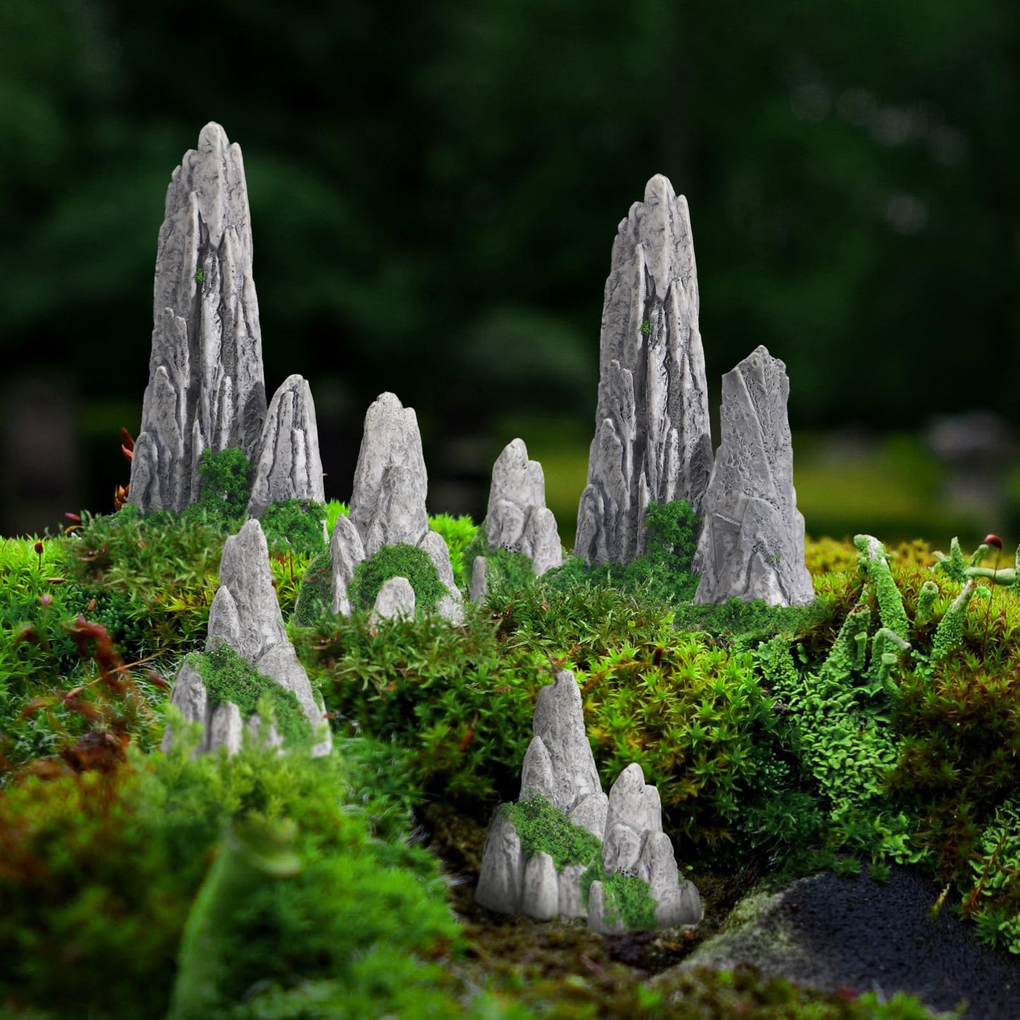 NOLITOY 8pcs Mini Rockery for Bonsai: Zen Garden Accessories Mountain Landscape Figurines for Home Office Displays
