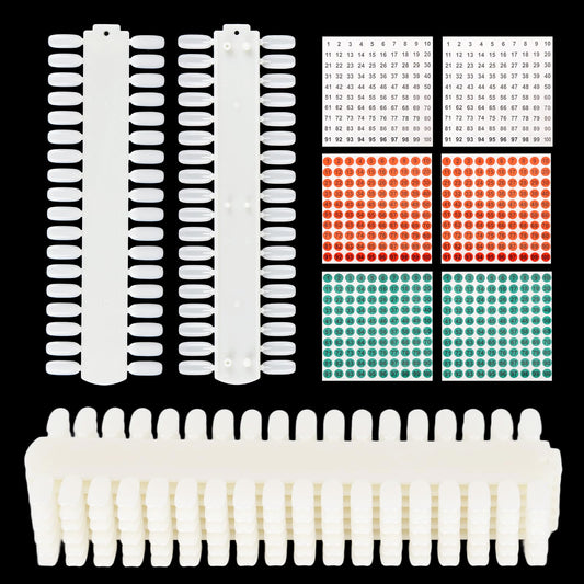 Tbestmax 3 Sets 216 Tips Nail Color Swatch, Double Layer Tips Clear Nail Color Display Palette Paint Practice Chart Swatches