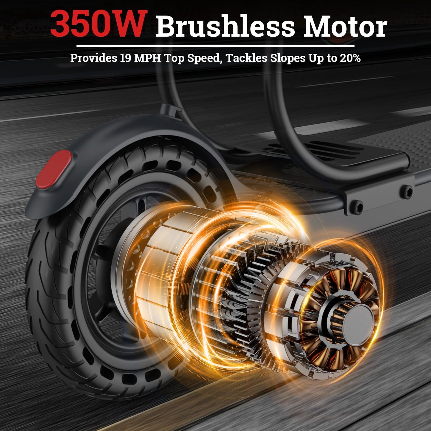 Qlaway Electric Scooter with Seat - 8.5" Solid Tire, Powerful 350W Motor, Top Speed 19 MPH, Max 16 Miles Ranges, Load 264LBS, Aluminum Alloy Frame Foldable Commuting Escooter for Adults & Teens