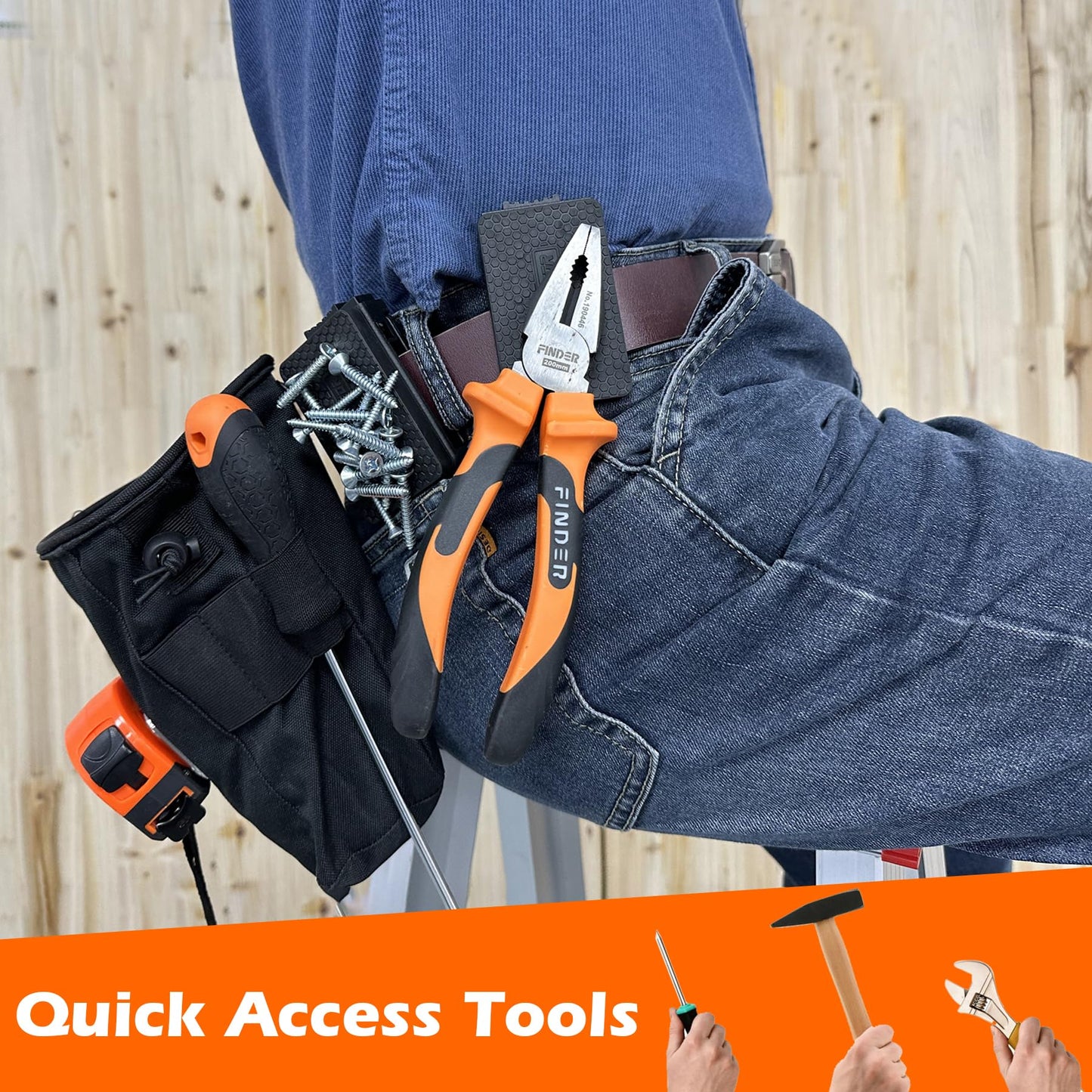 MUTUACTOR Magnetic Belt Clip Heav Duty, 2PCS Super Strong Tool Belt Tool Holster,Anti-Slip Rubber Coated Magnetic Belt Clip for Organizing Screwdrivers Hammers Wrenchs
