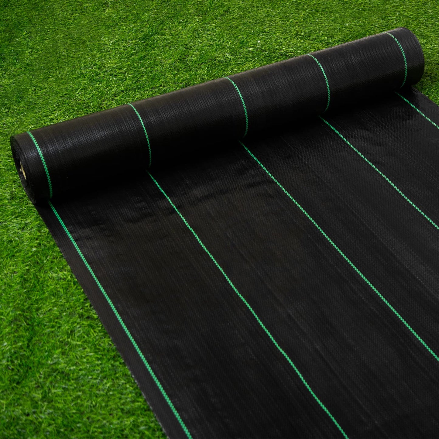 EXTRAEASY 6ft x 100ft Garden Weed Barrier Landscape Fabric,Weed Block Fabric Heavy Duty 3.2OZ,Woven Mulch for Landscaping Ground Cover Weed Control Fabric, Black Garden Bed Liner