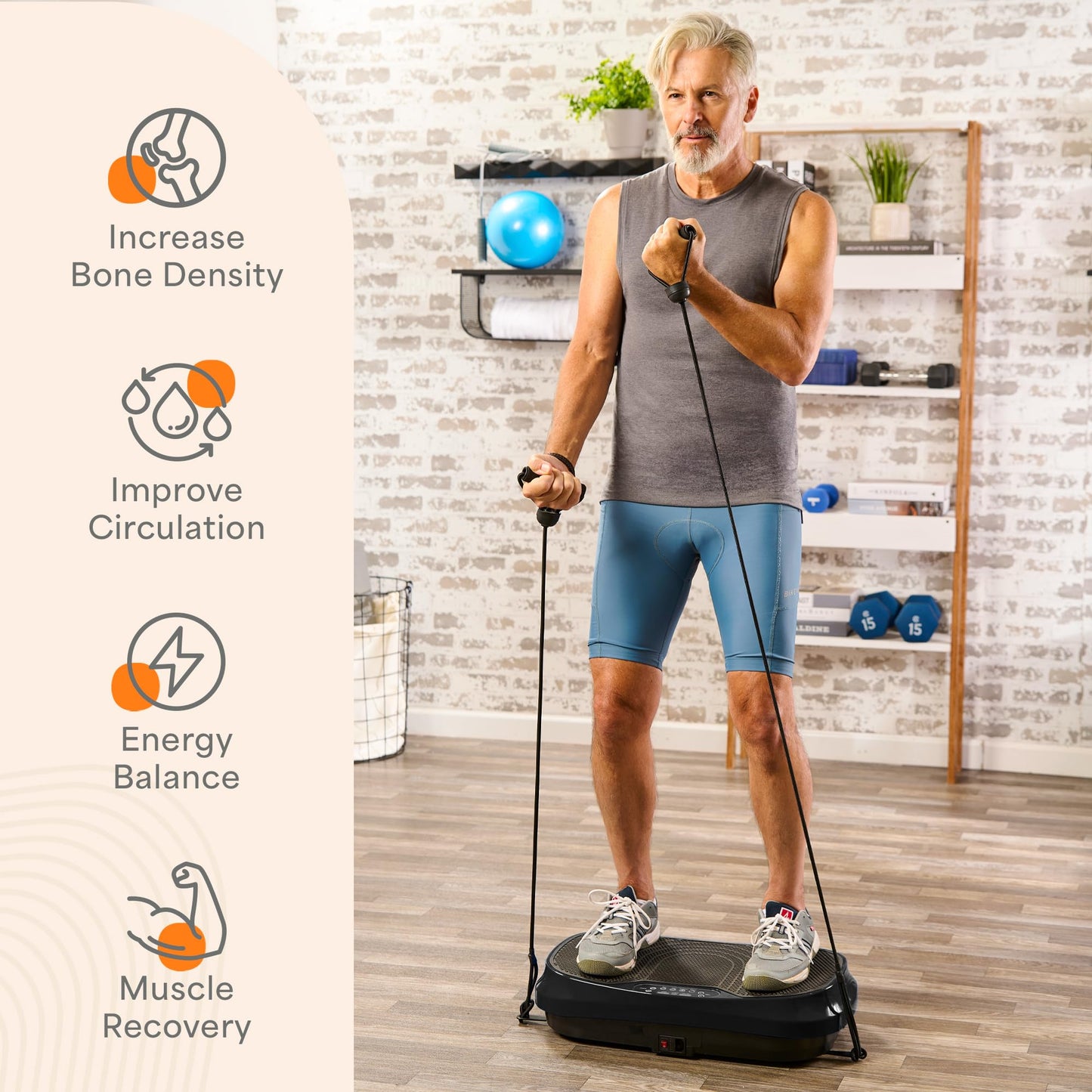 Lifepro Waver Mini Vibration Plate - Whole Body Vibration Platform Exercise Machine - Home & Travel Workout Equipment for Weight Loss, Toning & Wellness - Max User Weight 260lbs