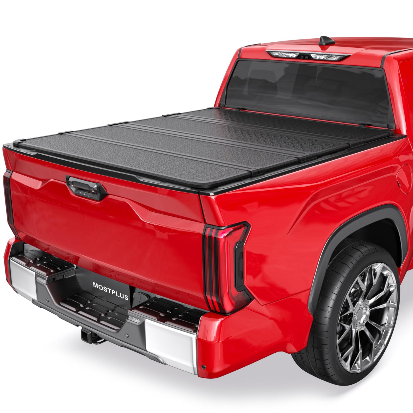 MOSTPLUS Quad Fold Hard Truck Bed Tonneau Cover Compatible with 2014-2025 Toyota Tundra Fleetside for Models with The Deckrail System 5.5 FT-4 Fold Aluminum Bed 66.7 inch
