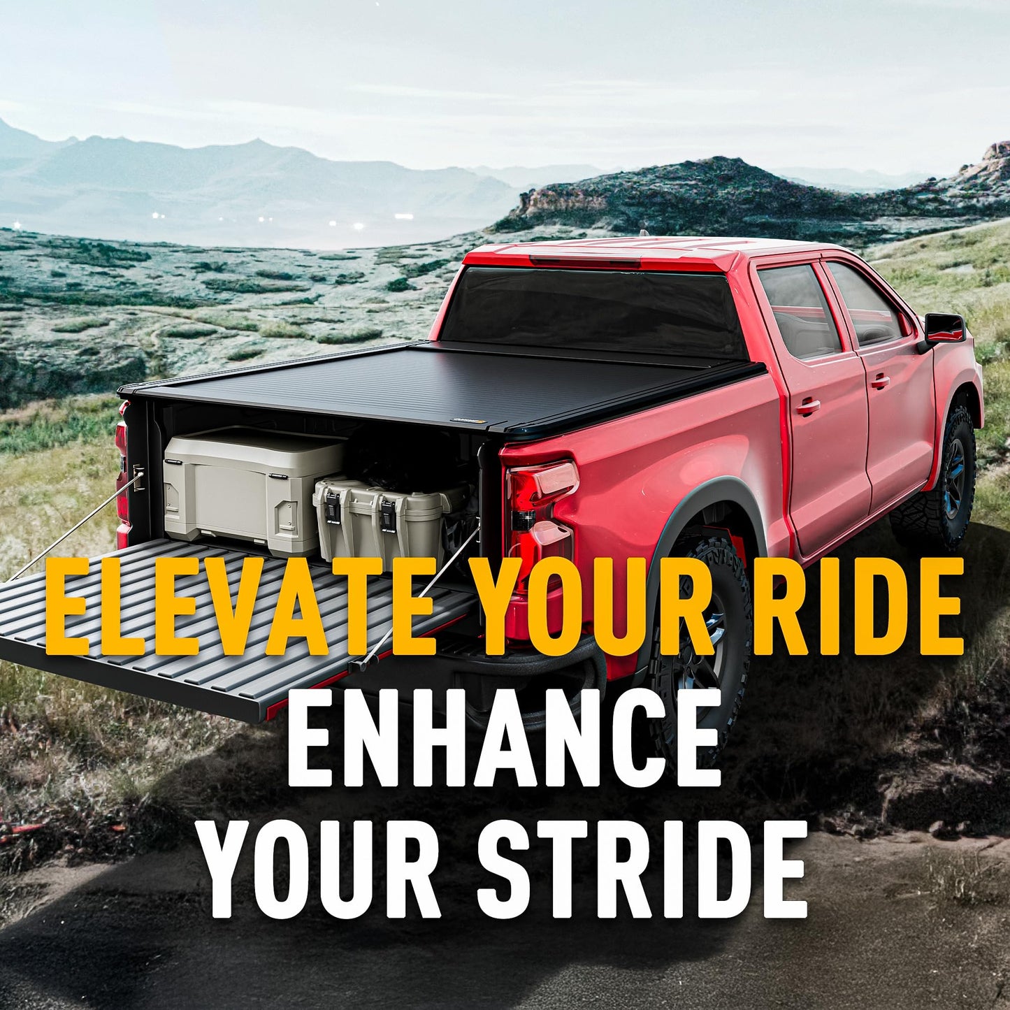 ONINE Pull-Lock-Go Low Profile Retractable Hard Tonneau Cover Custom fit 2020-2026 Jeep Gladiator JT 5ft Bed(60.3"), Dual T-Slot Design Compatible for Roof Racks and Crossbars