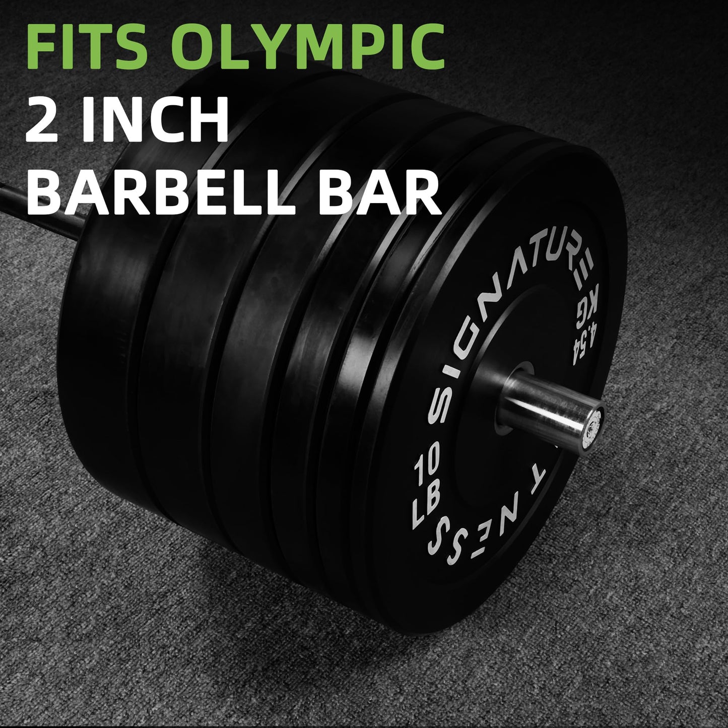 Fitvids Olympic Bumper Weight Plates 70 LB Pair Black