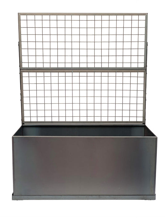 Trellis Corten Trough Planter (No Casters)