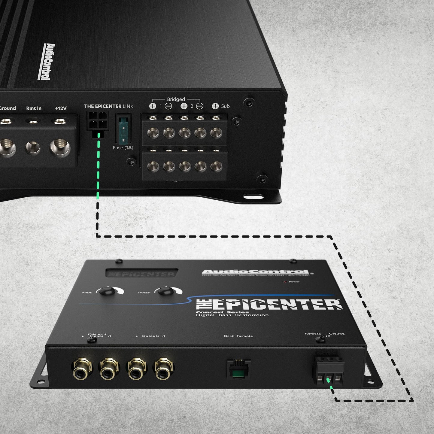 AudioControl EPICFIVE 5-Channel Amplifier Car Audio 1100W RMS, Compact Digital Class D, Includes Bass Knob, High/Low Pass & Subsonic Filter, Epic Bass Boost, Smart Auto Protection, Epicenter Link