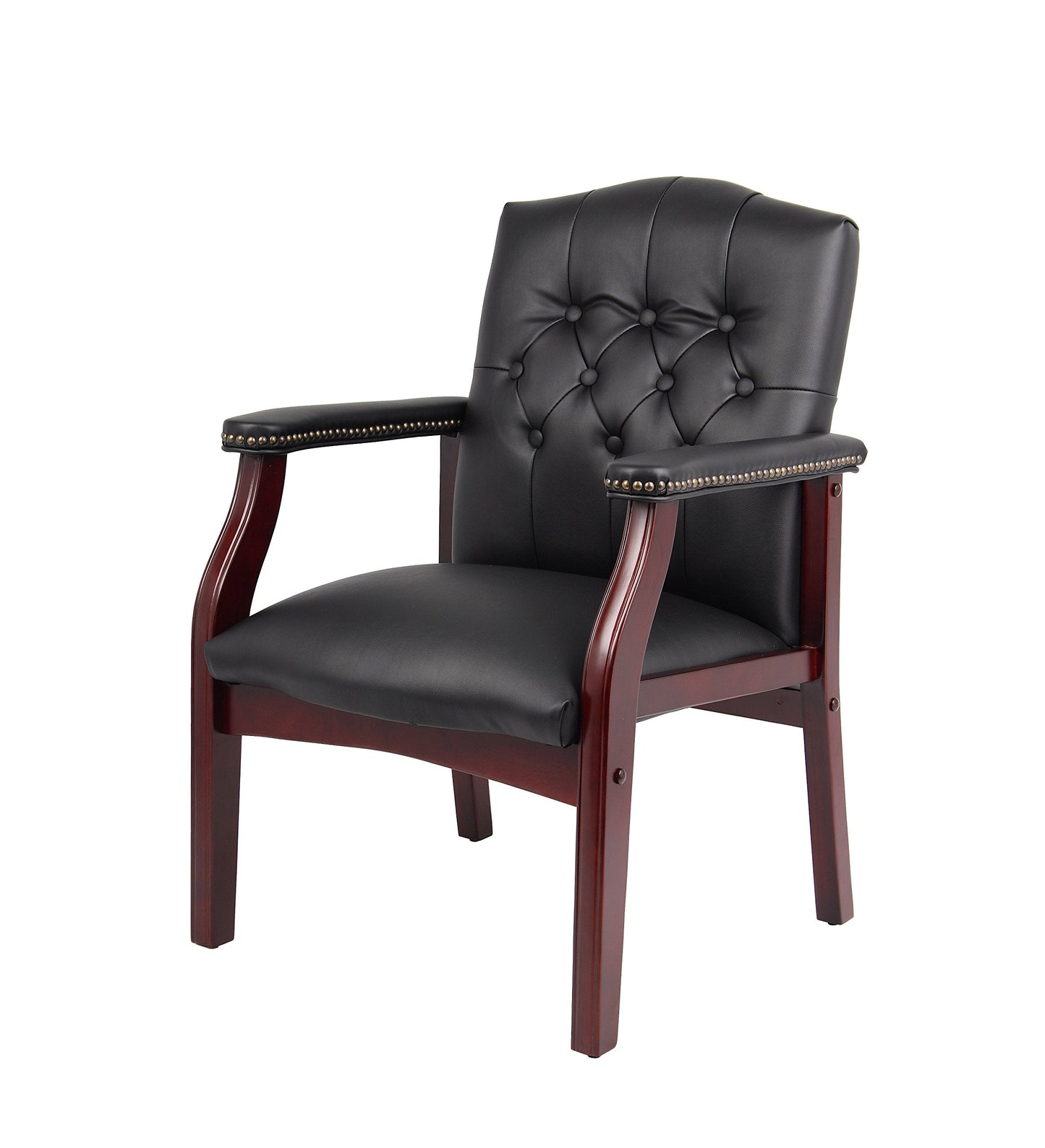 Boss Office Products Ivy League Executive Guest Chair, Black, 250