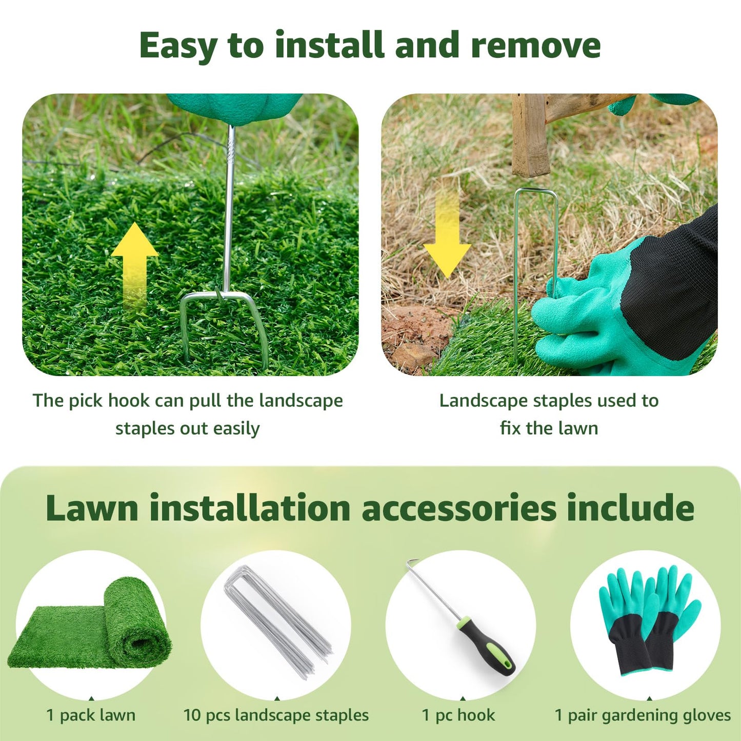 LOOBANI Synthetic Artificial Turf Roll, Artificial Grass for Dog Potty with Drainage Holes, Fake Grass Rug for Garden Landscape Balcony Patio Backyard Decoration, 4 Feet x 6 Feet