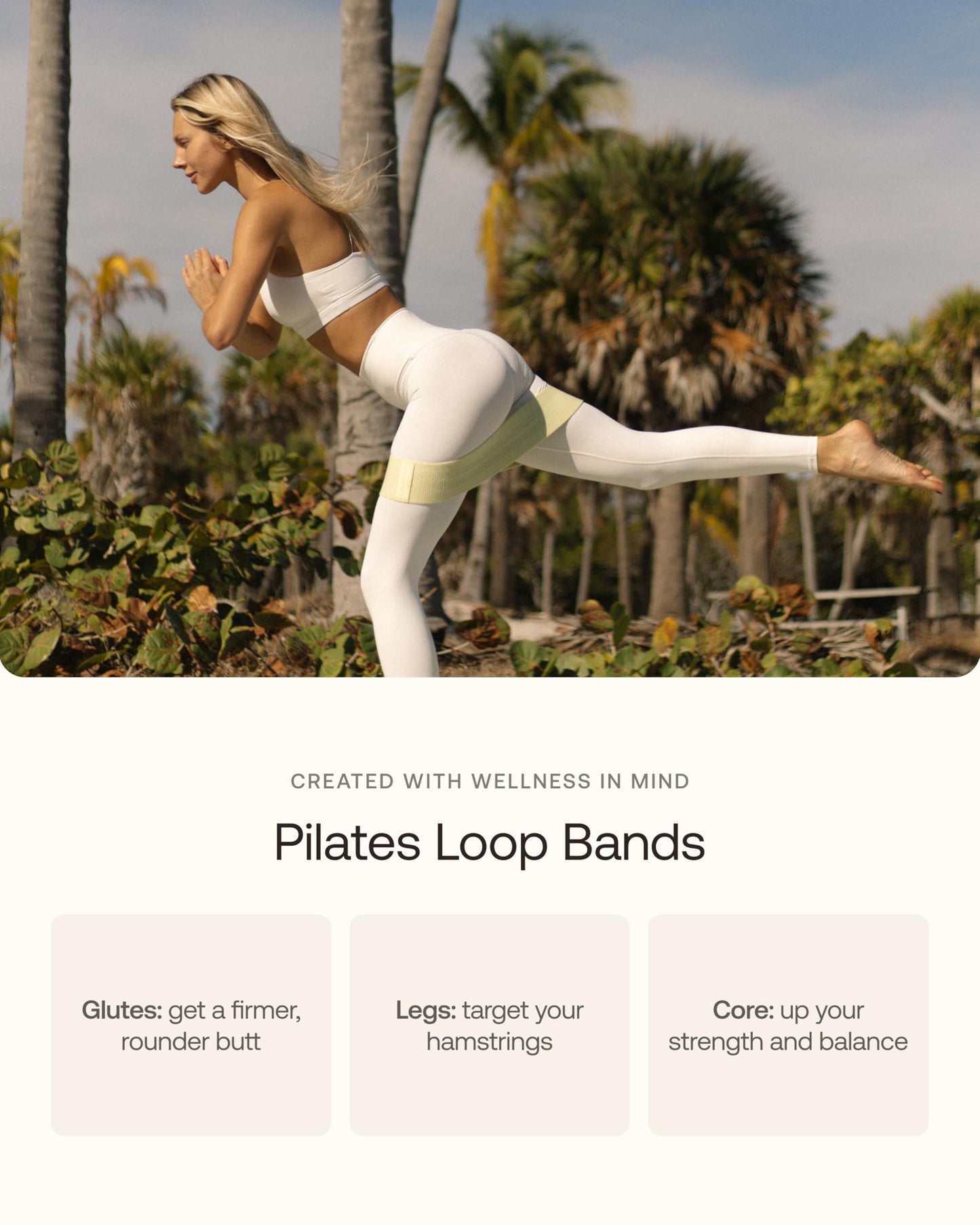 BetterMe Pilates Travel Kit – Pilates Loop Bands, Weight & Resistance Bands – Portable Pilates Kit for Women – Compact Home & Travel Workout Equipment Set (Black)