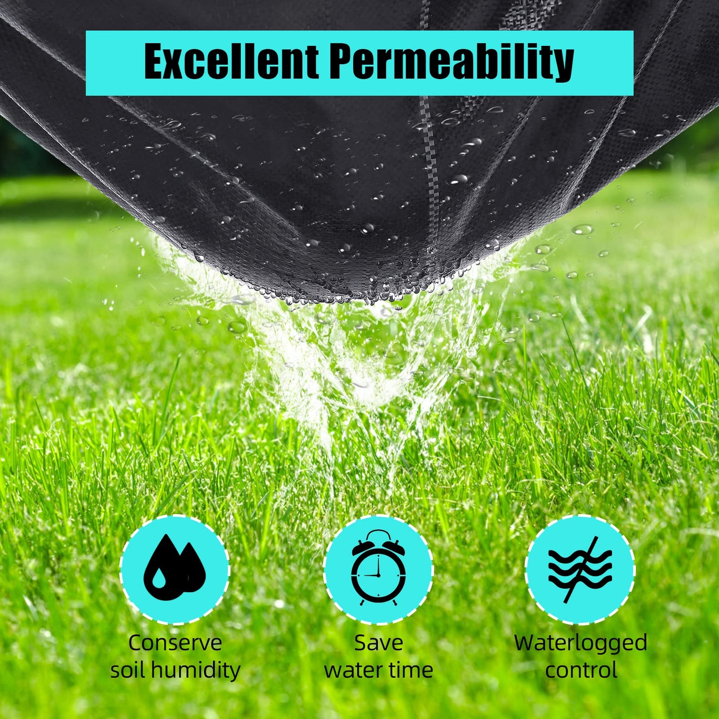 ExploreHorizon 3ft x 300ft Premium Weed Barrier Landscape Fabric, 3.24 oz Heavy Duty, Weed Control Fabric, High Permeability, Good for Flower Bed, Driveway Fabric and Ground Cover
