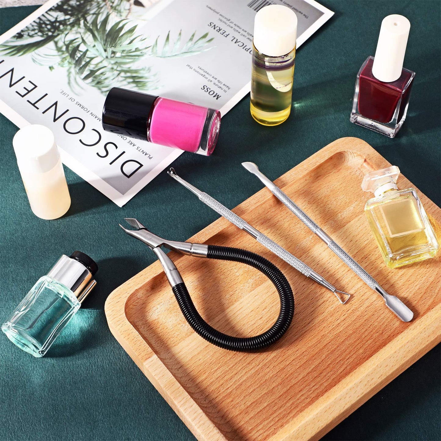 3 Pieces Spring Cuticle Trimmer, Spiral Shear Dead Skin Remover Nipper Easy to Remove Pedicure Manicure Tools for Nails