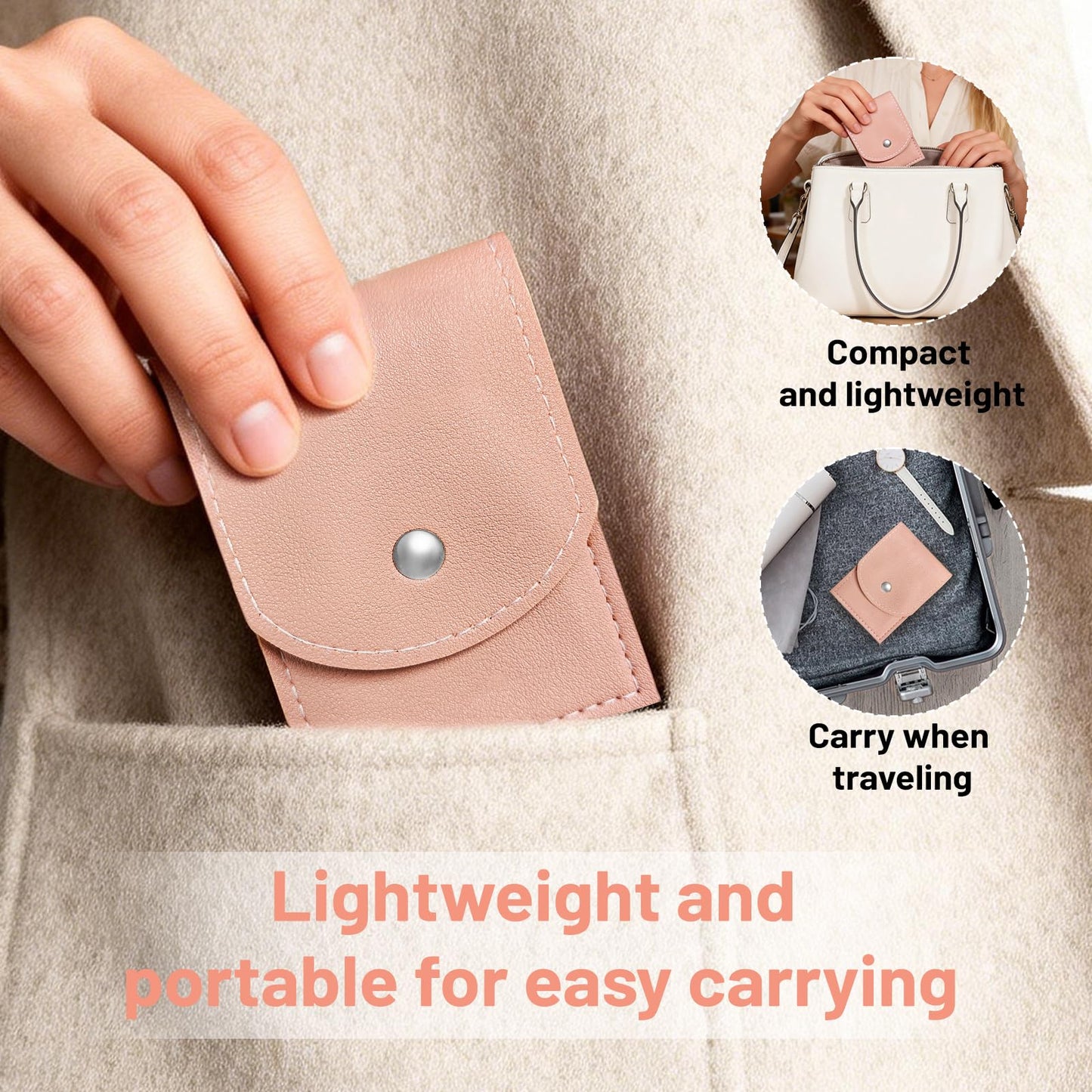 NYVEER 10-Piece Complete Nail Care Kit - Professional Manicure & Pedicure Set with Stainless Steel Tools, Portable Travel Nail Clipper Kit for Home Use, Travel & Gifts - Pink PU Leather Case