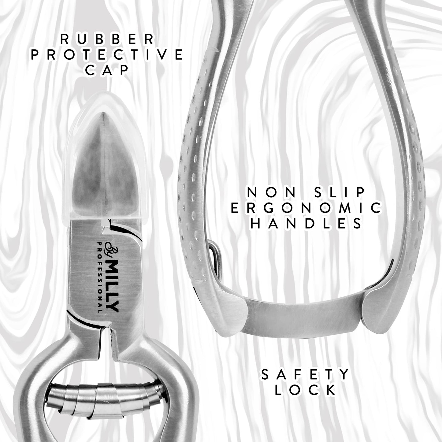 By MILLY High Carbon Stainless Steel Heavy Duty Toenail Clippers for Thick Toenails | Trim Thick or Hard Toenails | Professional Nail Clippers for Seniors & Podiatrist Toenail Clippers (Silver)
