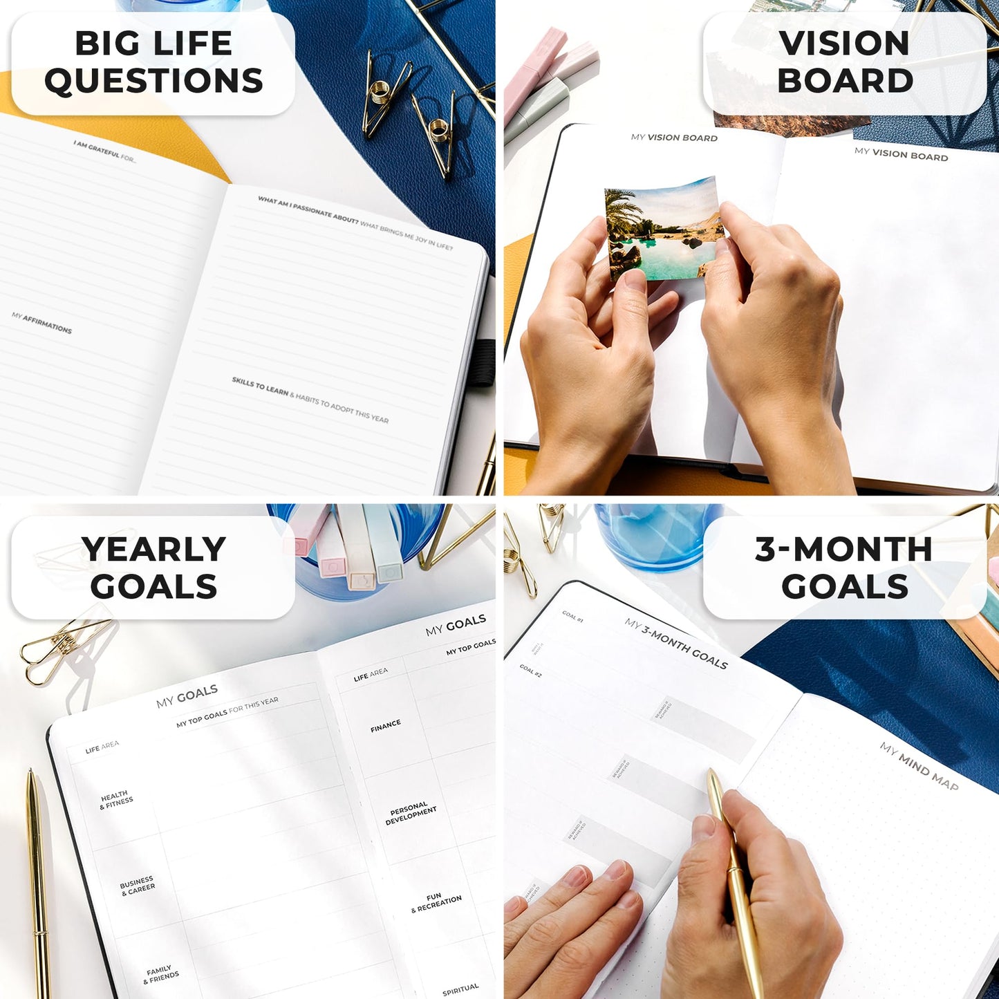 Clever Fox Planner Premium Edition – Undated Luxurious Weekly & Monthly Planner to Increase Productivity and Hit Your Goals – Organizer – Start Anytime, A5, Lasts 1 Year, Black (Weekly)