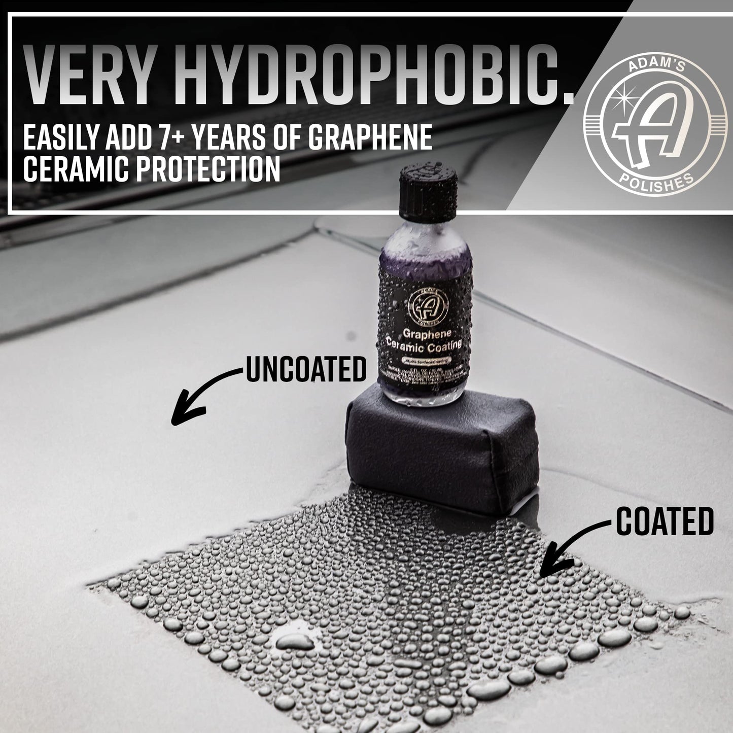 Adam's Polishes UV Graphene Ceramic Coating - 10H Ceramic Coating for Cars W/UV Glow Technology | 7+ Years of Protection | Apply After Car Wash Clay Bar Car Buffer Polisher | Boat RV Motorcycle