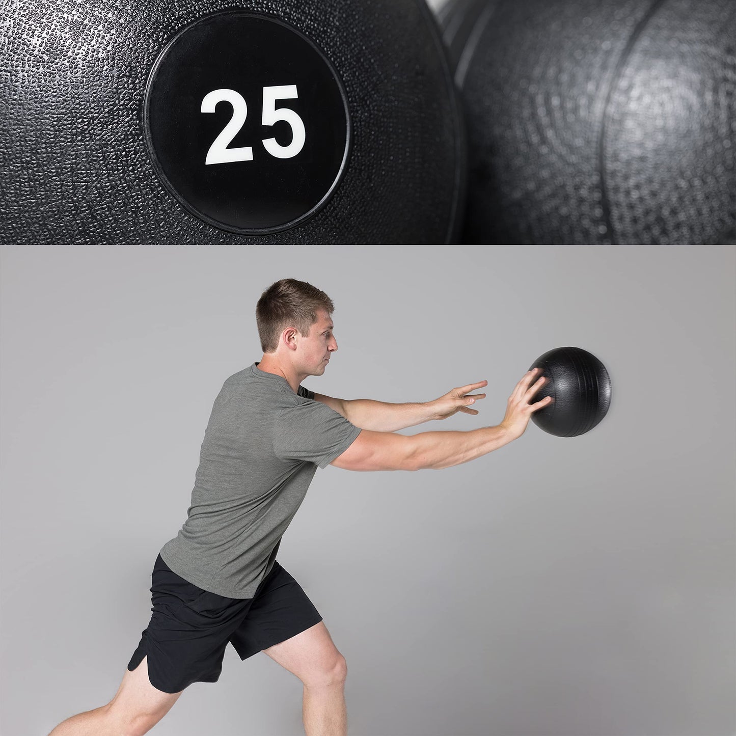 REP Weighted Slam Balls | 20 lb | Exercise and Fitness Balls for Strength Training, Soft Rubber Grip, Non-Bounce Medicine Ball | Crossfit, Home Gym, Fitness, and Core Workouts | Black