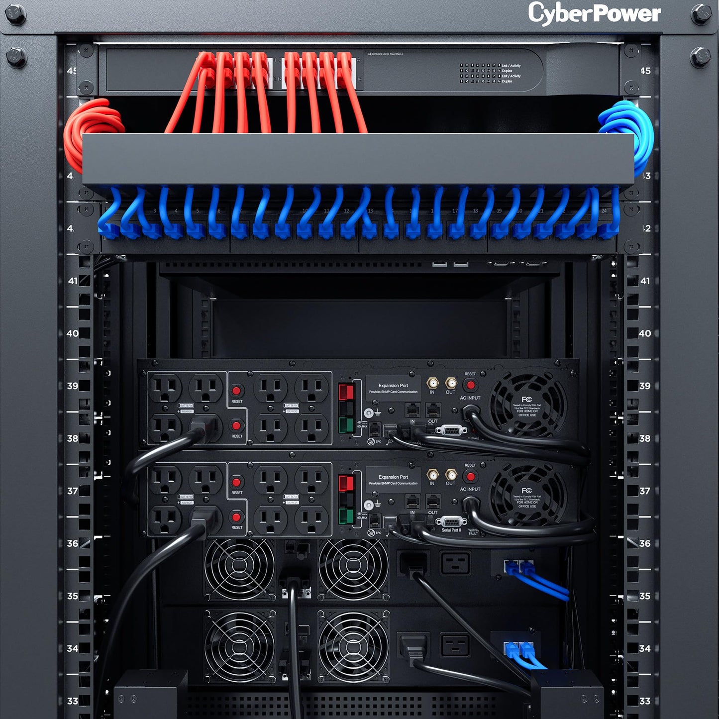 CyberPower OR1500LCDRTXL2U Smart App LCD UPS Battery Backup and Surge Protector, 1500VA/1125W, 8 Outlets, AVR, 2U Rack/Tower, UL Certified
