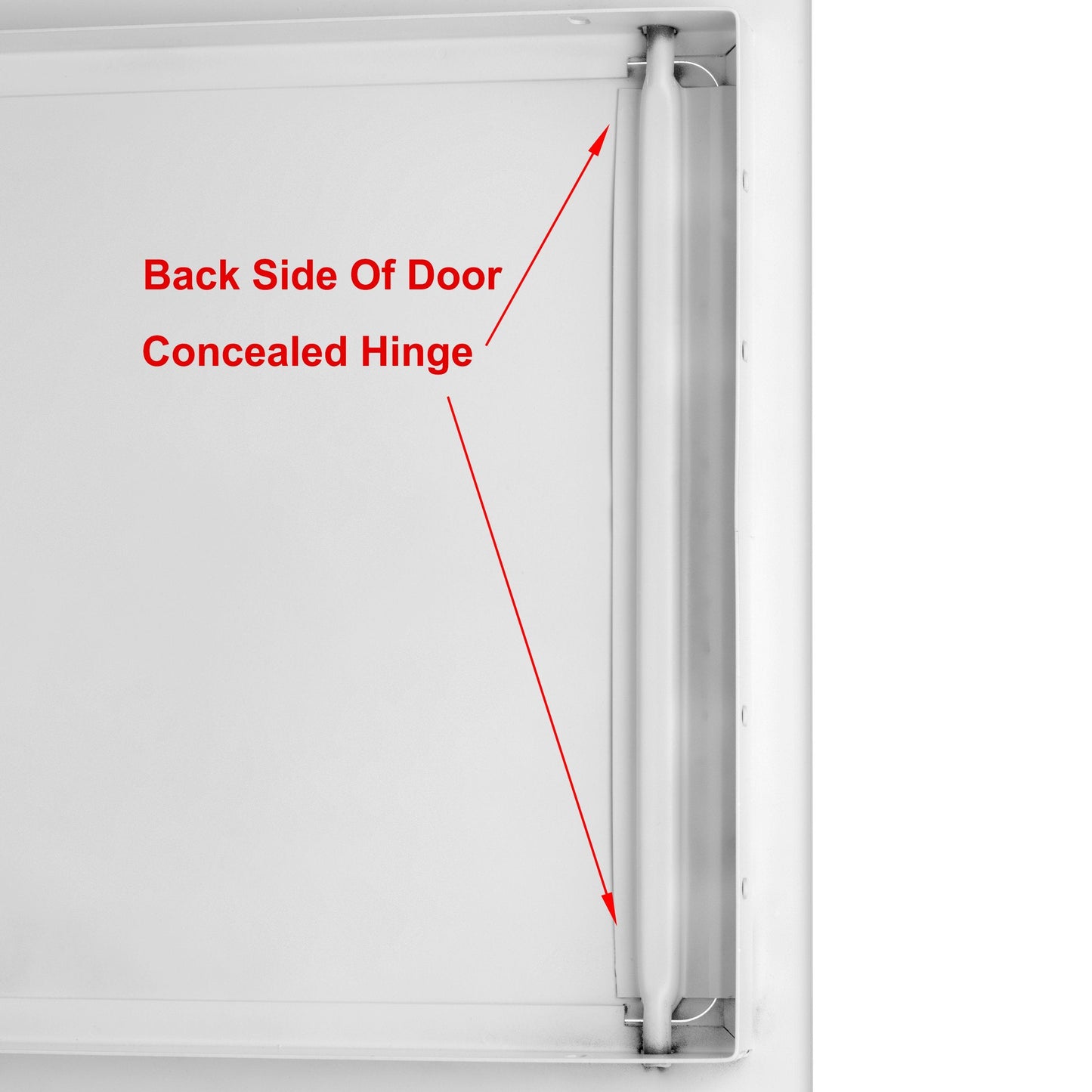 Premier 5000 Series Commercial Grade Steel Access Door, 8 x 8 Flush Universal Mount, White (Keyed Cylinder Latch)